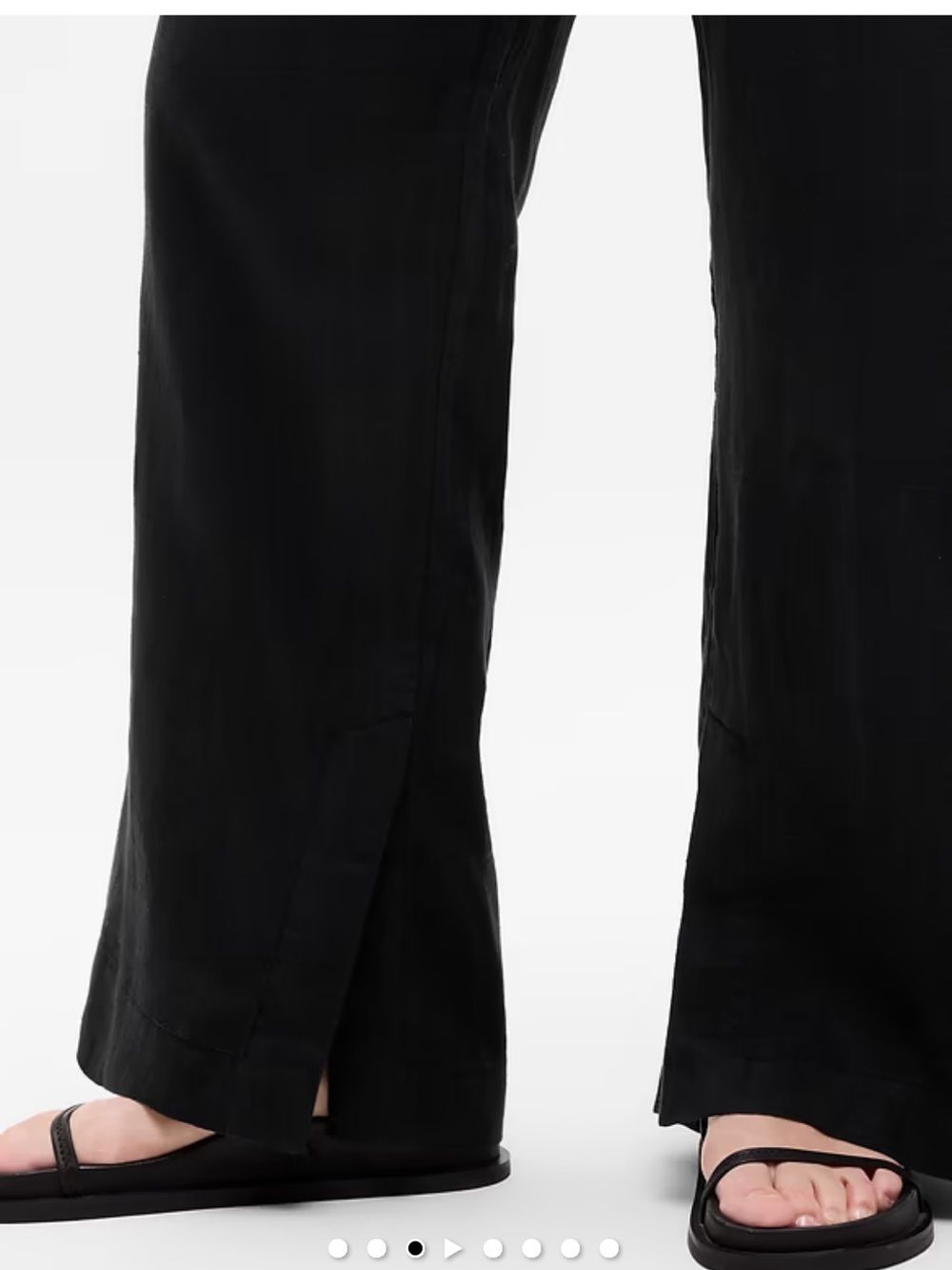 Athleta Retreat Wide Leg High Rise Linen Pants Size L NWT - Picture 3 of 6